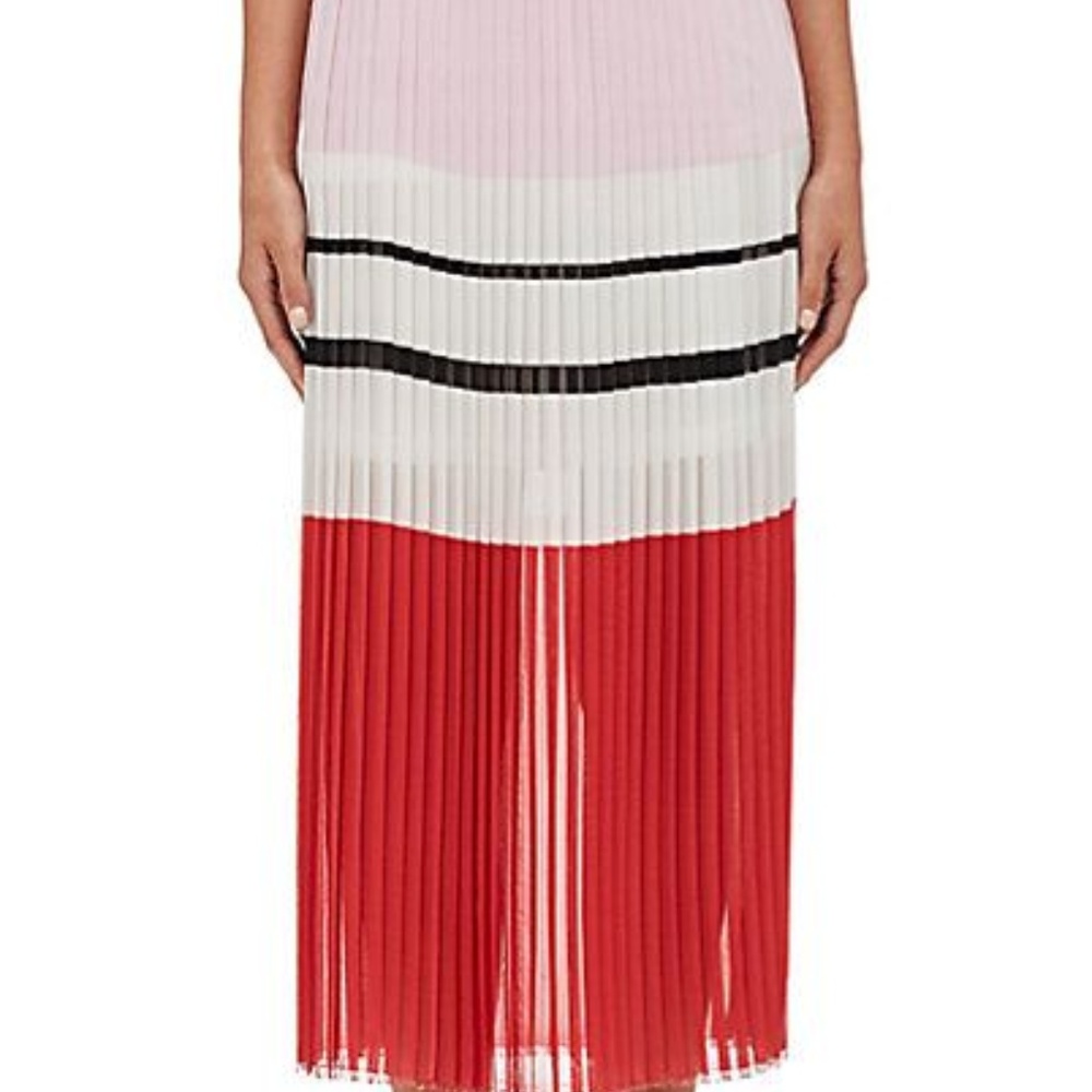 N/Nicholas Color Block Pleated Midi Skirt Nwt! - image 2